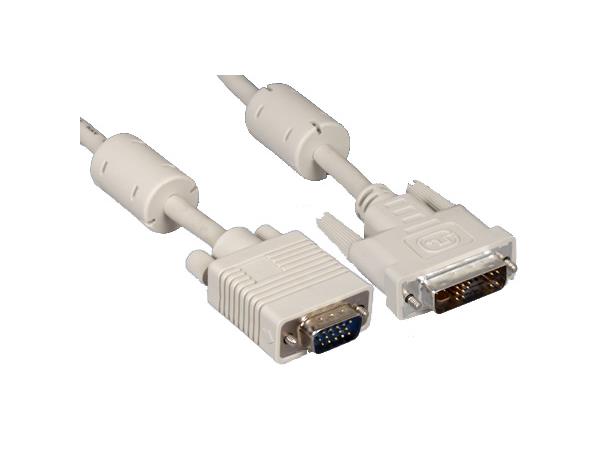 ACT DVI-A - VGA Kabel -  5,0 m DVI-A til HD15 Beige/ Ivory 